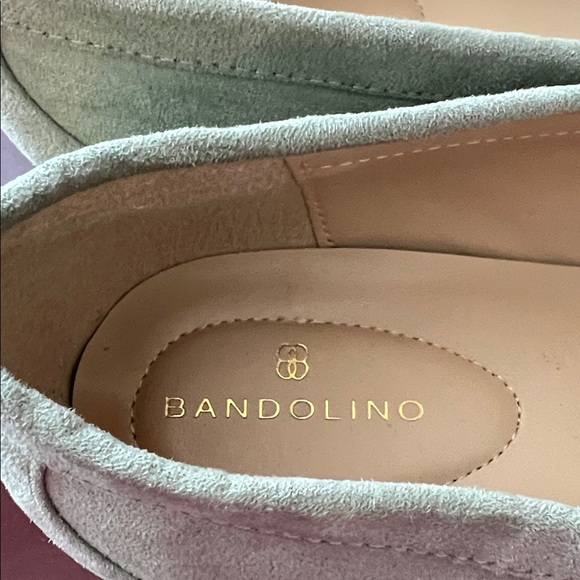 Bandolino Anella 2 Sage Green Faux Suede Bow Loafers Women’s 10 M - Picture 2 of 14